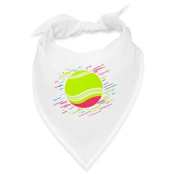 Tennisball Retrowave - Bandana - Weiß - Vorne
