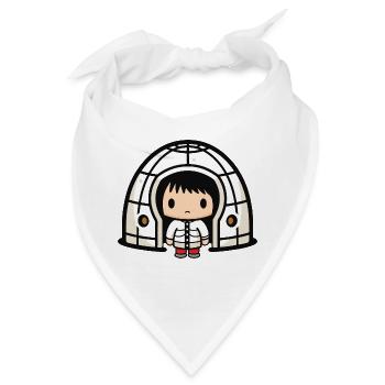 Winter Eskimo Iglu Comic - Bandana - Weiß - Vorne