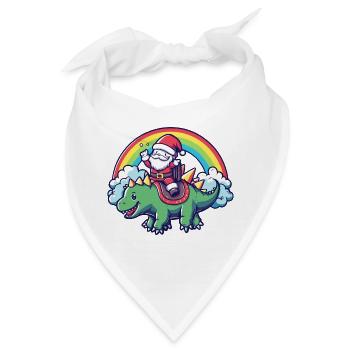 Dinosaurier stegosaurus Weihnachtsmann - Bandana - Weiß - Vorne