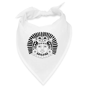 Aztec Dragon King (Schwarz) - Bandana - Weiß - Vorne