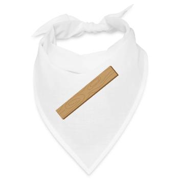 Rustikale Holzmaserung auf Holzplanke - Bandana - Weiß - Vorne