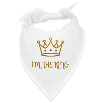 Goldene Krone I'm the King - Bandana - Weiß - Vorne