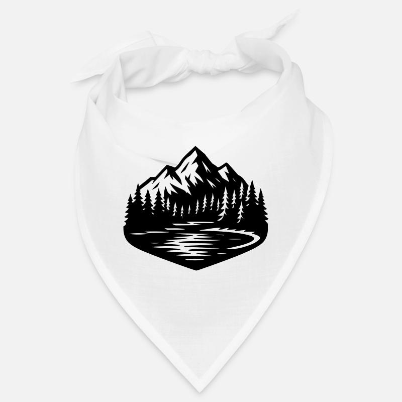 Mountains Landscape Forest Bandana