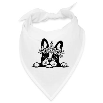 Französische Bulldogge - Bandana - Weiß - Vorne