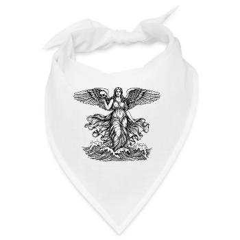 Die griechische Göttin Aphrodite am Meer mit dem Schädel - Bandana - Weiß - Vorne
