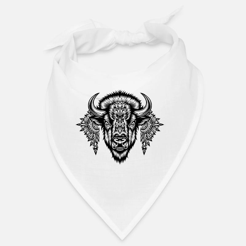 Ornamental Bison Glyph Bandana