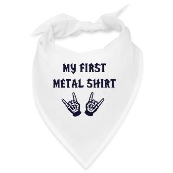 Mein erstes Metal-Shirt-Musik, Baby-Rock - Bandana - Weiß - Vorne