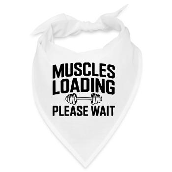 Muskelaufbau: Muscles Loading - Bandana - Weiß - Vorne