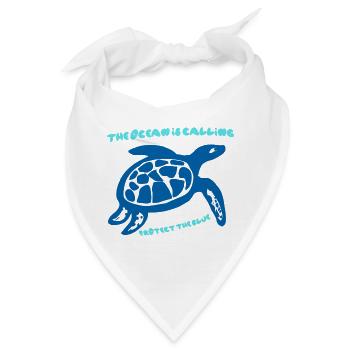 Meeresruf Schildkröten-Design - Bandana - Weiß - Vorne