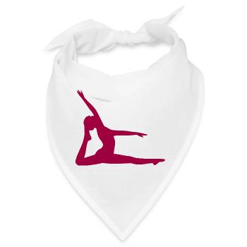 Yoga Formen Silhouetten Achtsamkeit  - Bandana - Weiß - Vorne