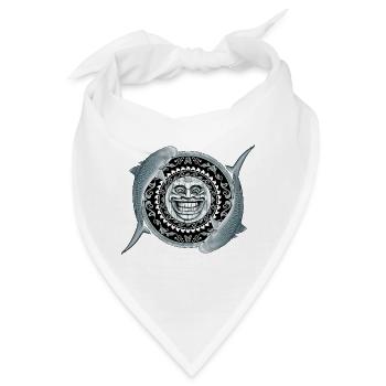 Tigerhai Tiki - Bandana - Weiß - Vorne