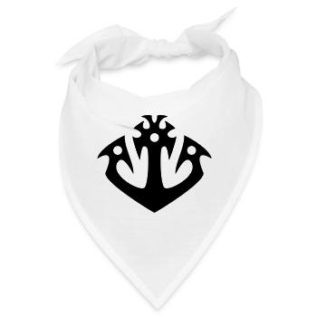 Anker Tribal Vikinger Nordmann - Bandana - Weiß - Vorne