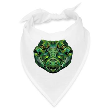 Krokodil Alligator Reptilien Kroko Liebe Krokodile - Bandana - Weiß - Vorne