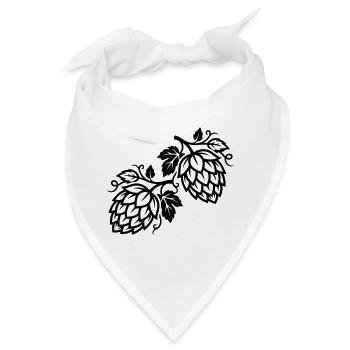 Hopfen Symbol Brauerei - Bandana - Weiß - Vorne