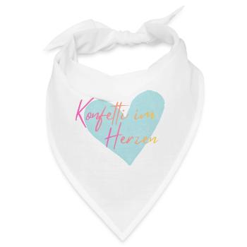 Konfetti im Herzen  - Bandana - Weiß - Vorne