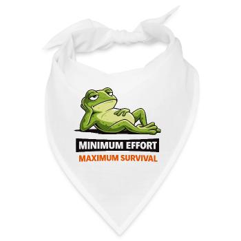 Frog Chill: Minimaler Aufwand - Bandana - Weiß - Vorne