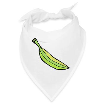 Banane Bananen Frucht Obst  - Bandana - Weiß - Vorne