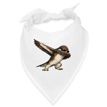 Dabbing Bussard - Bandana - Weiß - Vorne