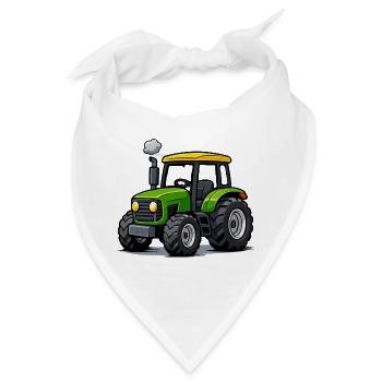 Traktor Trekker Cartoon - Bandana - Weiß - Vorne