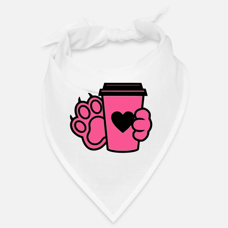 Maman de chien Paw Coffee Cup Bandana