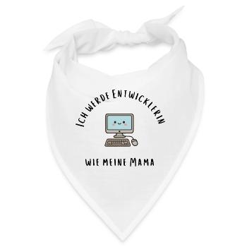 Mama programmiert – Babyartikel für kleine Hacker  - Bandana - Weiß - Vorne