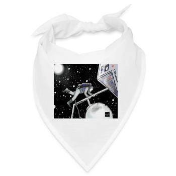 Space Explorer im Orbit - Bandana - Weiß - Vorne