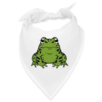 Grüner Frosch Kröte Geschenk Naturliebhaber - Bandana - Weiß - Vorne