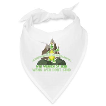 Schildkörten Wandergruppe Wander Bergsteiger - Bandana - Weiß - Vorne