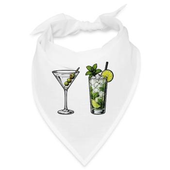 Cocktail Kollektion: Martini & Mojito - Bandana - Weiß - Vorne