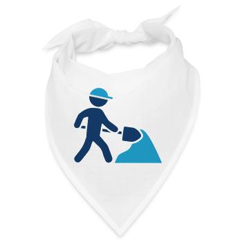 Bauarbeiter-Linien-Symbol Grab-Vektor-Symbo - Bandana - Weiß - Vorne