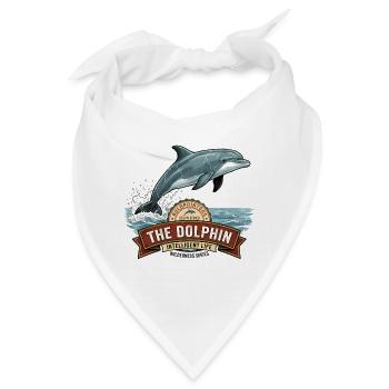 Delfin für Glück - Bandana - Weiß - Vorne