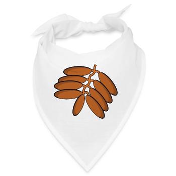 Datteln Kostüm Karneval Faschingskostüm Dattel - Bandana - Weiß - Vorne