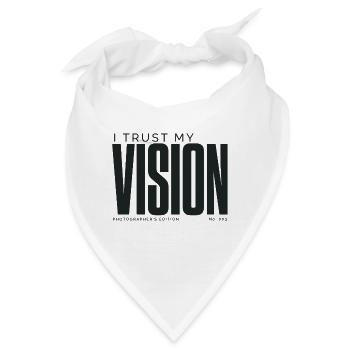 Ich vertraue meiner Vision | Fotografenausgabe - Bandana - Weiß - Vorne