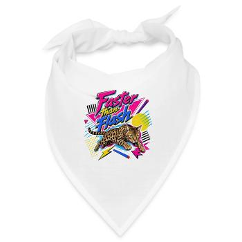 Retro 90s Bengal Katze Sprint - Bandana - Weiß - Vorne