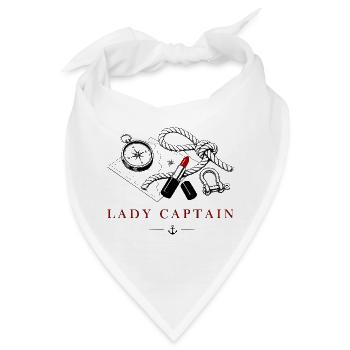 Lady Captain – Seglerin & Skipperin - Bandana - Weiß - Vorne
