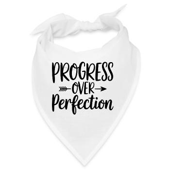 Fortschritt über Perfektion - Bandana - Weiß - Vorne