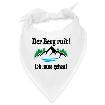 Der Berg ruft Wandern In die Berge gehen steigen - Bandana - Weiß - Vorne