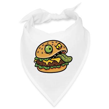 Cheeky Burger Maskottchen-Tee - Bandana - Weiß - Vorne