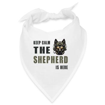 Schäferhund / Ruhe Bewahren - Bandana - Weiß - Vorne