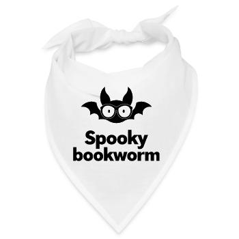 Spooky Bookworm Bat Graphic - Bandana - Weiß - Vorne