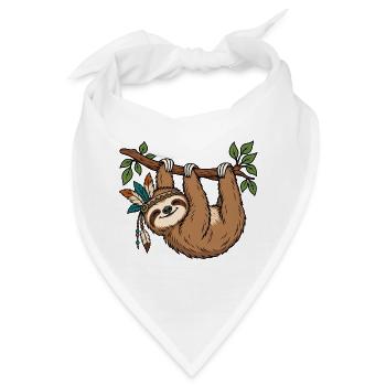 Faultier am Ast - Bandana - Weiß - Vorne