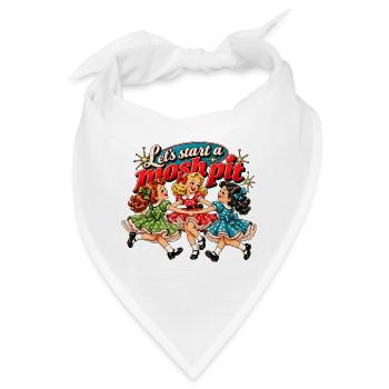 Let's start a mosh pit - Bandana - Weiß - Vorne