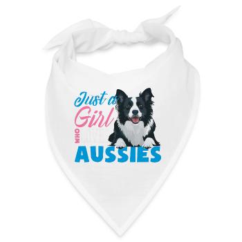 Australian Shepherd - Mein treuer Aussie - Bandana - Weiß - Vorne