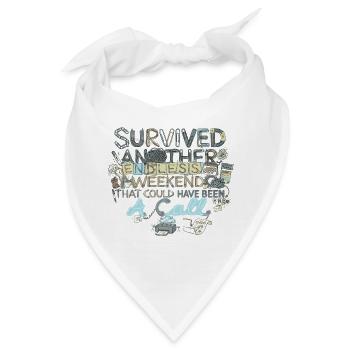 Survived Another Endless Weekend - Bandana - Weiß - Vorne