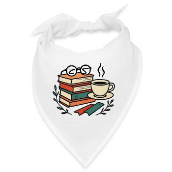 Bücher Geschenk für Leseratten. - Bandana - Weiß - Vorne