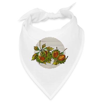 Kastanien - Bandana - Weiß - Vorne