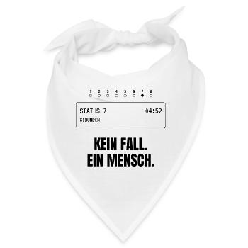 Kein Fall. Ein Mensch. Rettungsdienst - Bandana - Weiß - Vorne