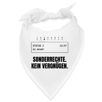 Sonderrechte. Kein Vergnügen. Rettungsdienst - Bandana - Weiß - Vorne