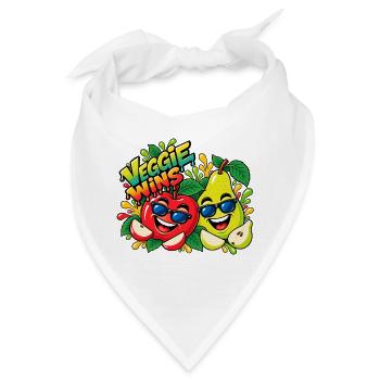 Veggie Wins Apfel Birne - Bandana - Weiß - Vorne