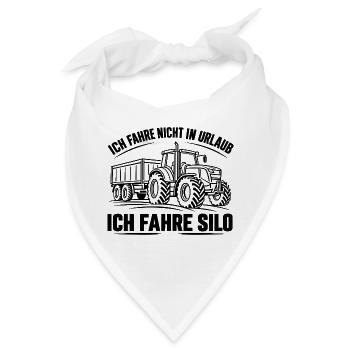 Landwirtschaft Ich fahre Silo Traktor Landleben - Bandana - Weiß - Vorne